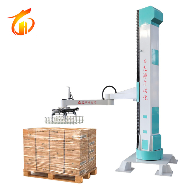 Long hai Automatic palletizing line 25kg 50kg cement bag box column palletizer for bag packaging line palletizer