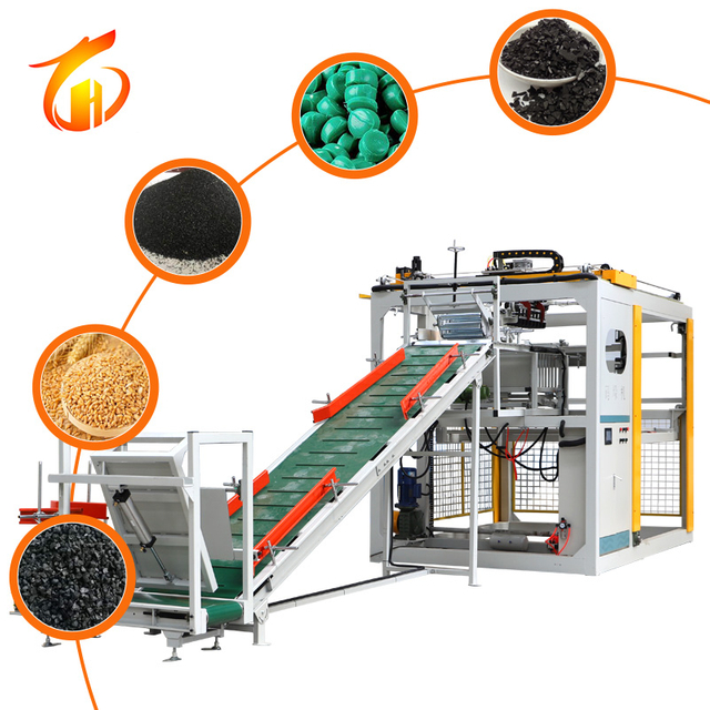 Palletizer Stacking Machine 25kg 50kg Rice Charcoal Bag Automatic Grain Cement Bag Manufacturer High-position Pallet Palletizer